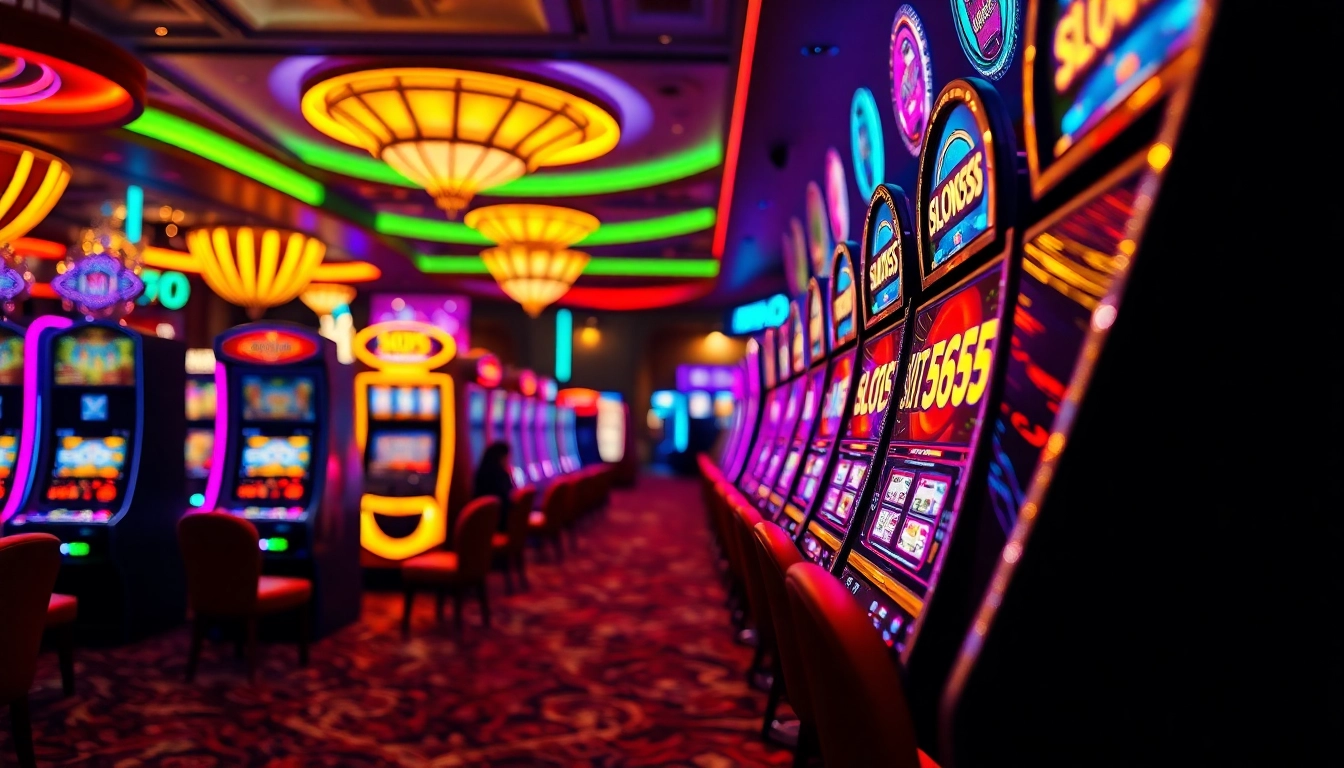 Mainkan SLOT365 di mesin slot mewah dengan suasana kasino yang berkilau.