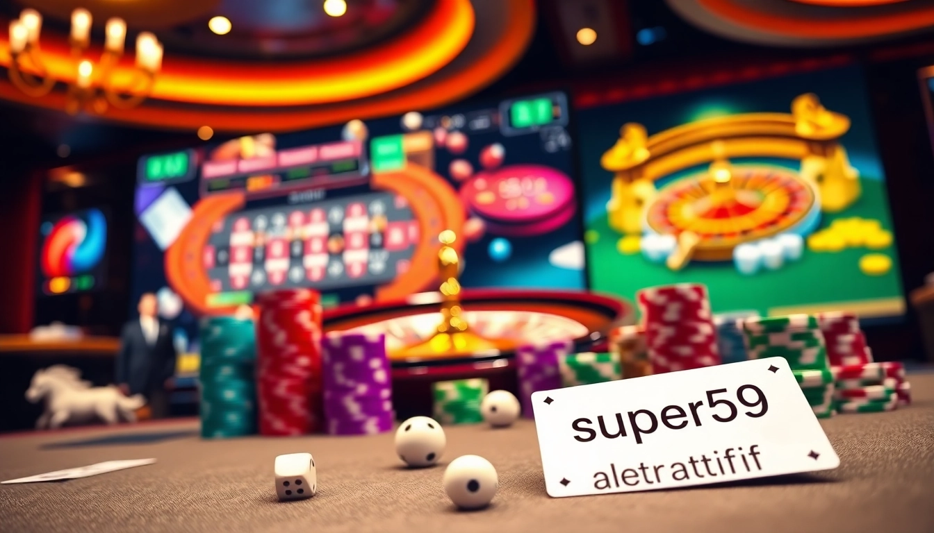 Engage in the thrill of betting with super59 link alternatif amidst luxurious casino elements.