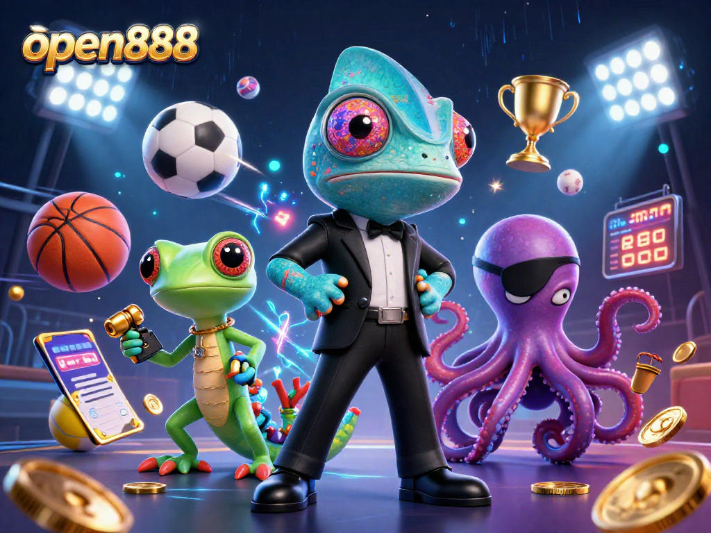 Engage in thrilling sports betting with open888 featuring dynamic characters and gaming elements.