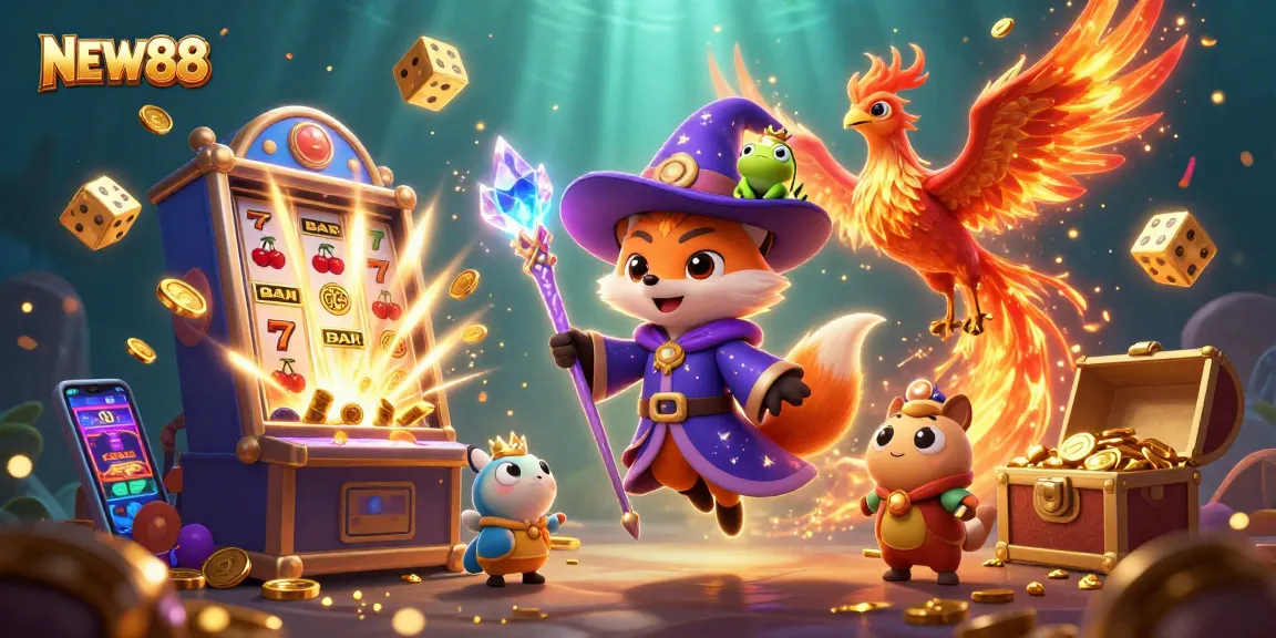 Engage with NEW88 and discover a vibrant casino world filled with magical elements and thrilling gameplay.