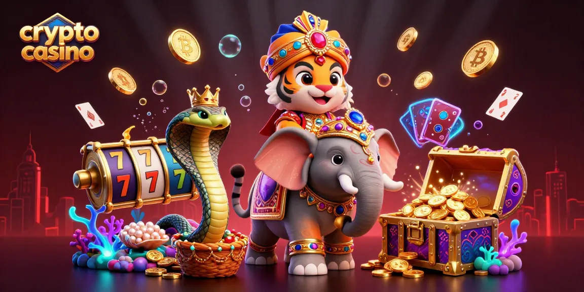 Experience the excitement of a crypto casino with vibrant characters and dynamic gaming elements.