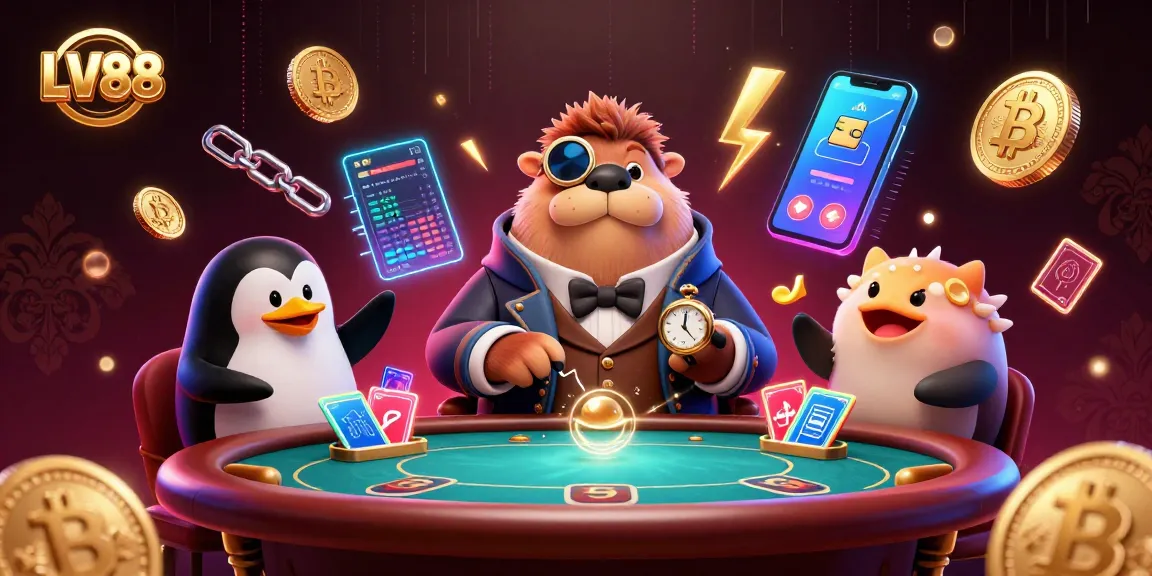 Experience thrilling gameplay at LV88 with our vibrant underwater casino scene featuring dynamic characters.