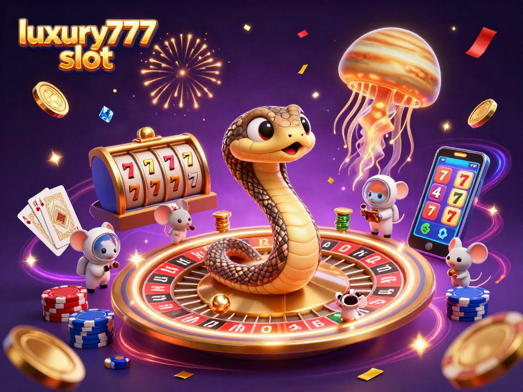 Putar gulungan luxury777 slot dengan koin emas dan gem berkilauan.