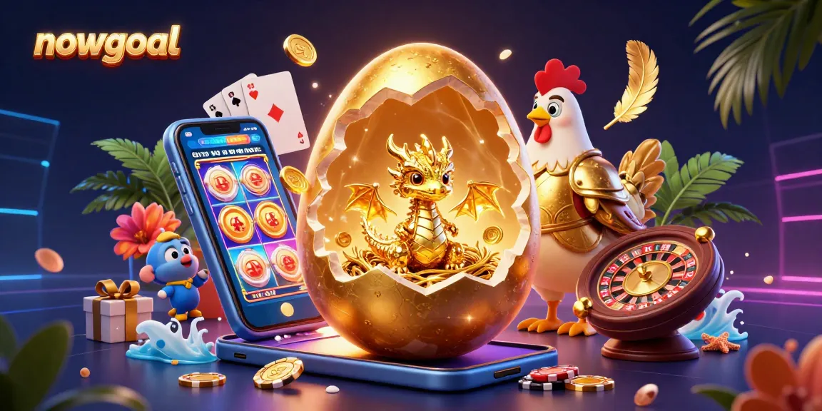 Bet on sports with nowgoal, featuring a golden dragon guarding poker chips amidst vibrant casino elements.