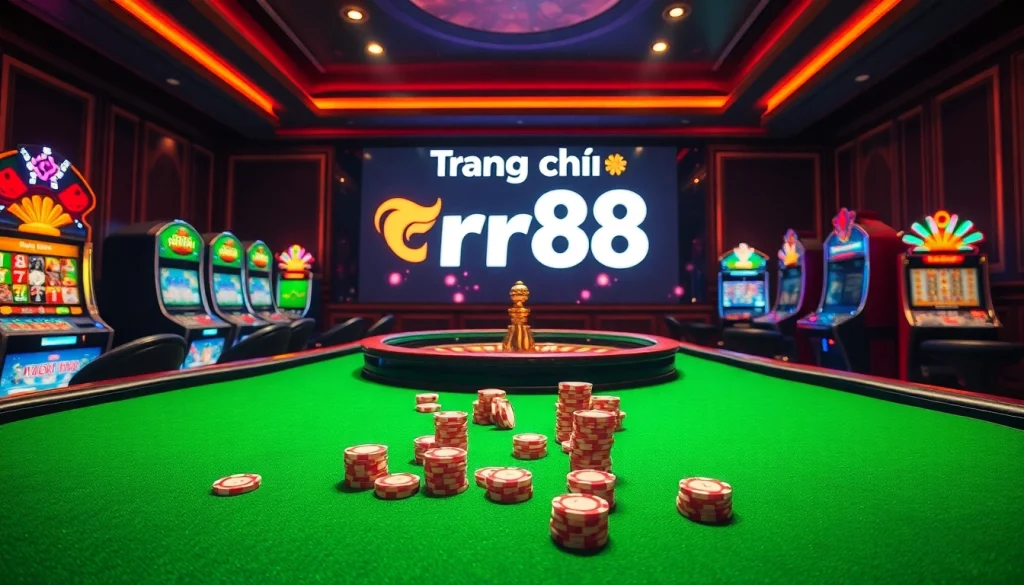 Experience the thrill of gaming at the trang chủ rr88 casino with interactive tables and vibrant slot machines.