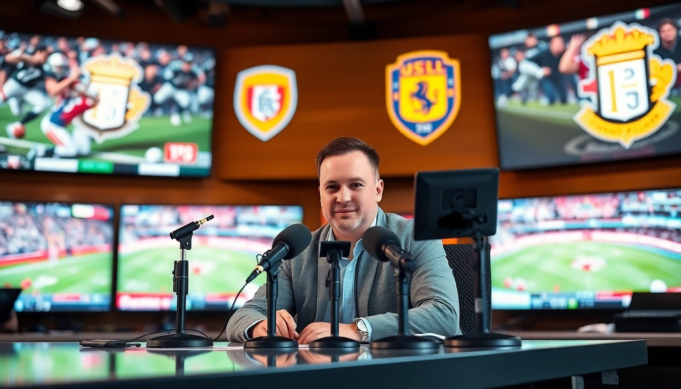 Engaging view of a professional sports broadcasting scene showcasing live Sports Broadcasting.
