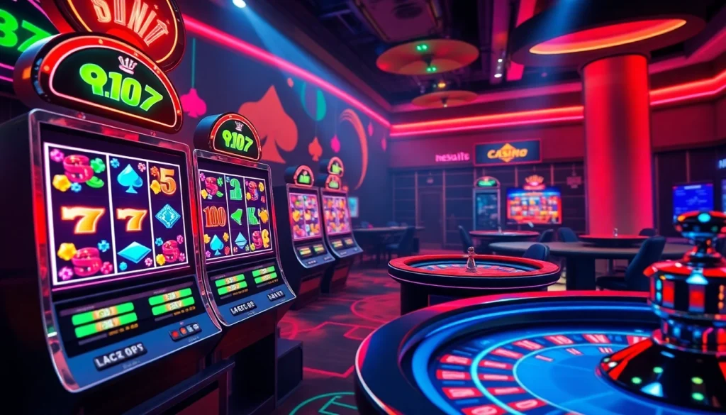 Nekatwin online slot gaming scene with vibrant scatter symbols and poker chips.