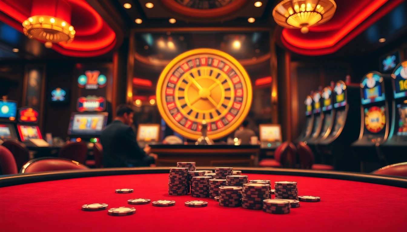 Experience thrills at the hidden wiki-themed luxurious casino with poker chips and roulette.