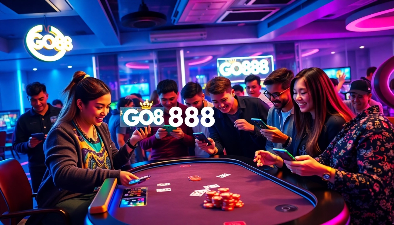 Exciting online gaming experience with players engaged in GO88 games