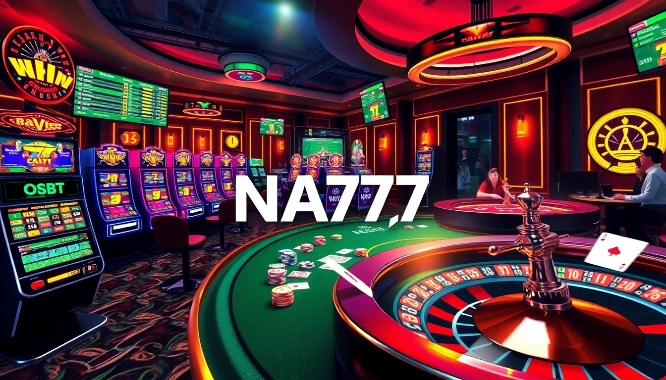 Experience the thrill of online gambling at NA777 with live dealer games and exciting slot machines.