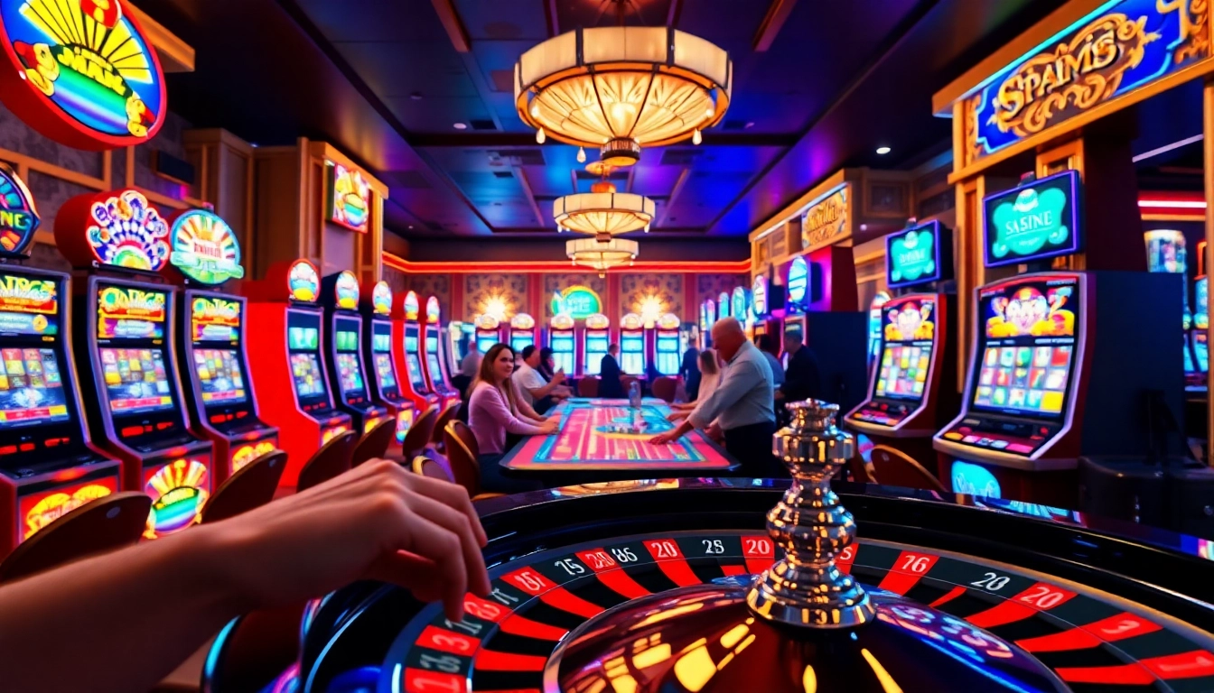 Experience the excitement of the Best Casino Online with vibrant gaming tables and players having fun.