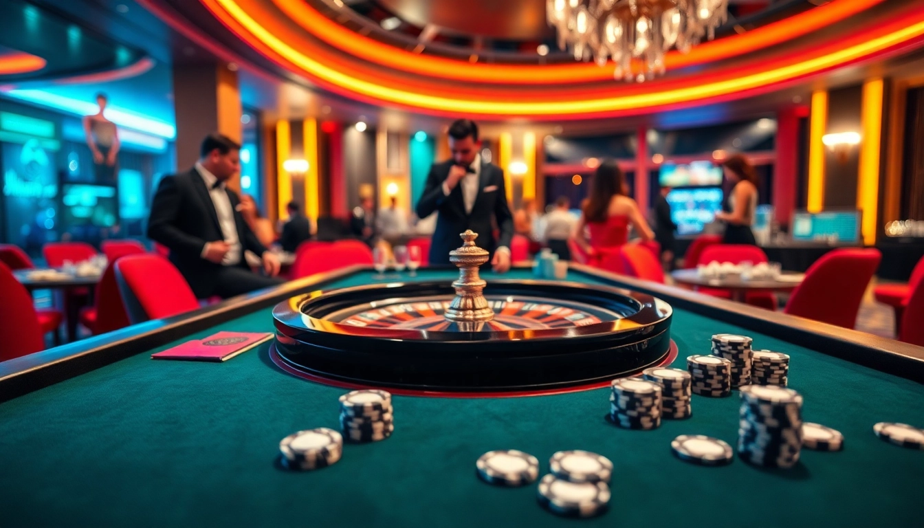 Experience vibrant gameplay at a singapore online casino with lively gaming tables and excited players.