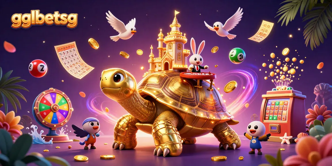 Experience thrilling winnings with gglbetsg featuring a golden tortoise casino and lively game elements.