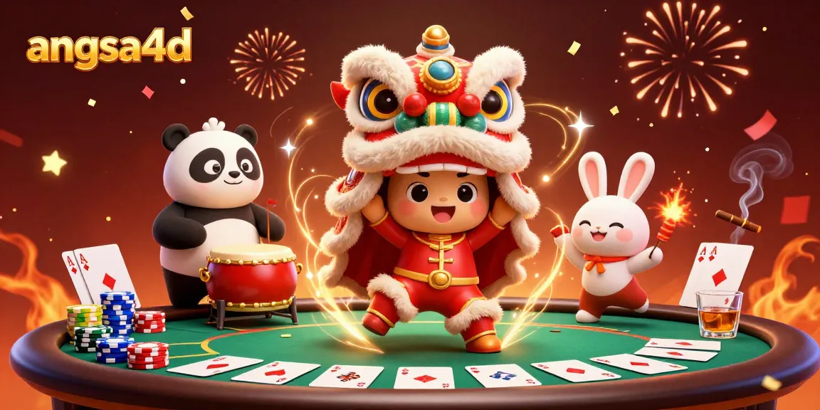 Experience the lively celebration of angsa4d's winnings through vibrant characters and dynamic gambling elements.