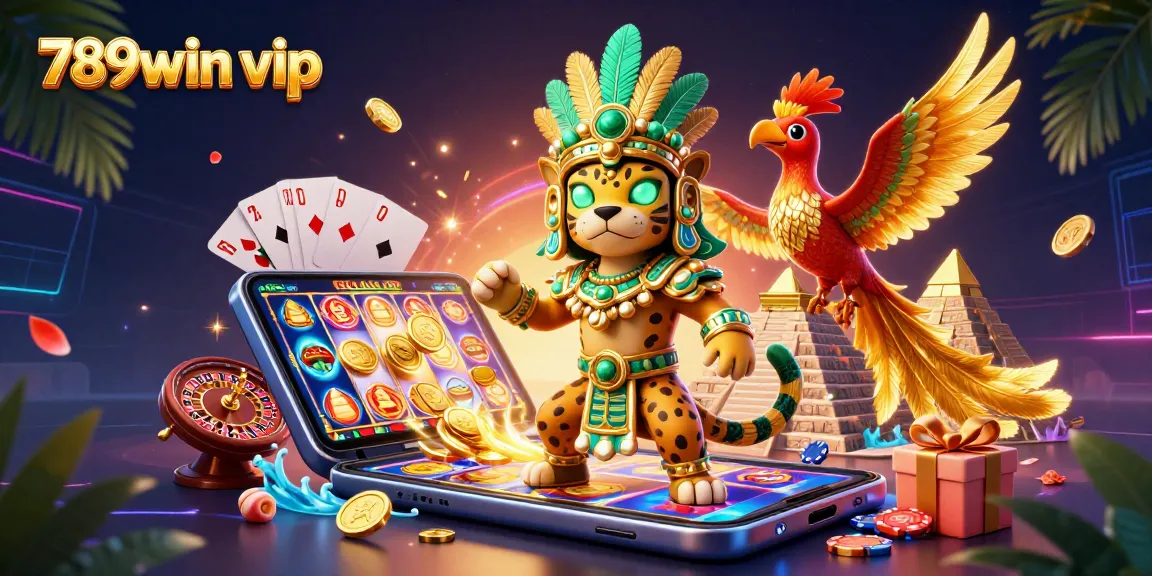 Play slots for big wins with the vibrant scene featuring 789win vip and thrilling 3D characters.