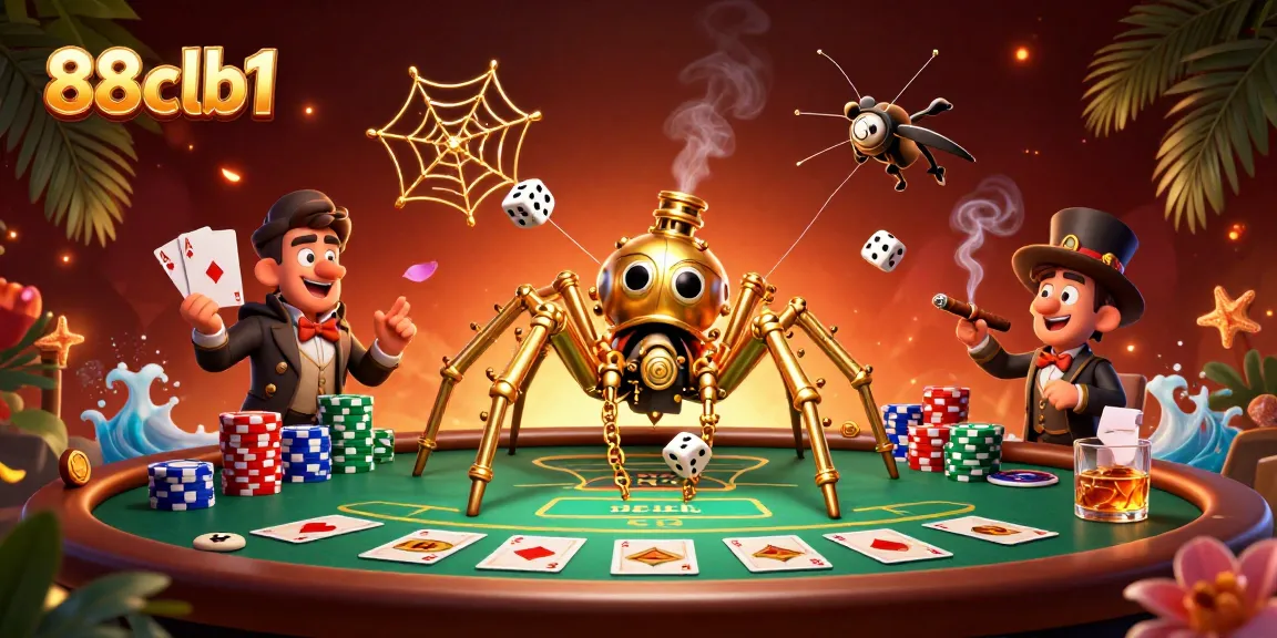 Engage with 88clb1's thrilling casino experience featuring a whimsical steampunk scene.