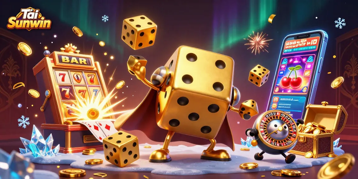Tải Sunwin while enjoying a lively 3D casino scene filled with animated characters and exciting game elements.